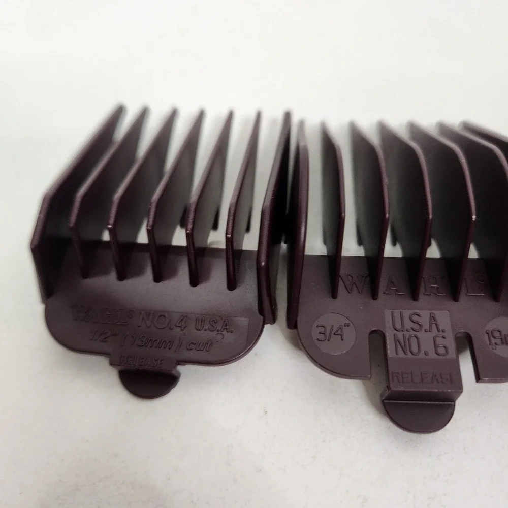 Vintage Wahl Super Taper II Clipper Silver Electric Hair Trimmer W/ Guards USA